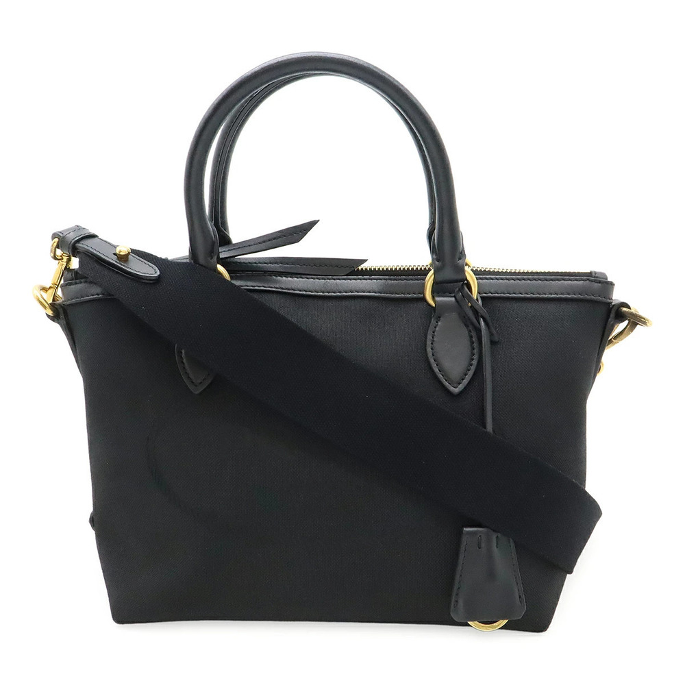 Prada jacquard handbag Crossbody Bag canvas leather NERO black